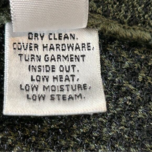 St John Blazer Green Black Jacket Textured Double Breasted Wool Blend Size 6 - Picture 10 of 12